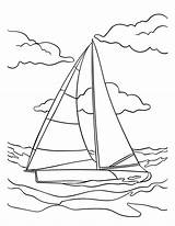 Premium Vector  Sailing Coloring Page For Kids sketch template