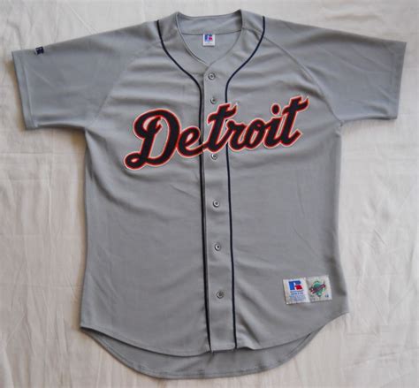 Vintage 1996 Detroit Tigers Road Gray Jersey Russell MLB Authentic Size ...