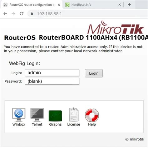 MIKROTIK RouterBOARD 1100AHx4 (RB1100AHx4) Default Login, How To - HardReset.info