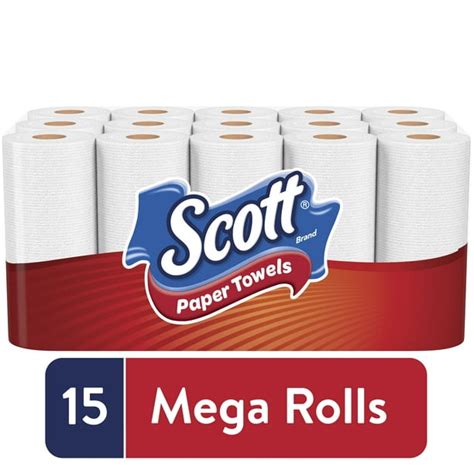 Scott Paper Towels, Choose-A-Sheet, 15 Mega Rolls - Walmart.com - Walmart.com