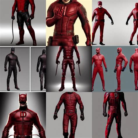 daredevil leather suit fullbody concept art 4 k | Stable Diffusion