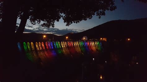 Edersee Bridge Coloured Rainbow Stock Image - Image of bridge, edersee: 77863569