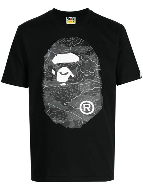 A BATHING APE® logo-print Cotton T-shirt - Farfetch