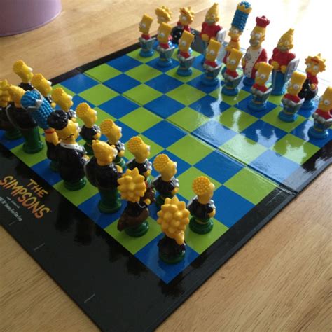 the simpsons 3D chess set