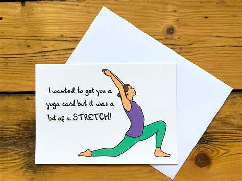 Yoga Greeting Card: I Wanted to Get You a Yoga Card but It Was | Etsy