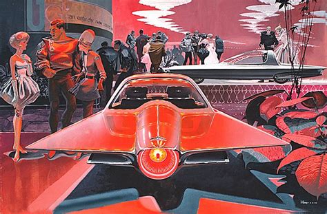 Retro-Futuristic, Sci-Fi Art, 1961 Ford Gyron Concept Car | Googie ...