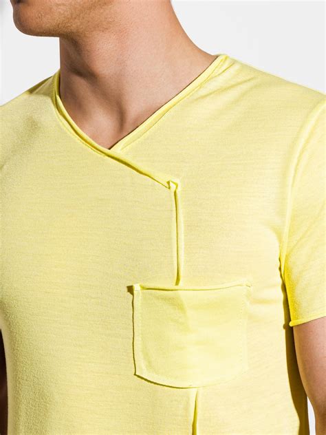 Men's plain t-shirt S1215 - yellow | MODONE wholesale - Clothing For Men