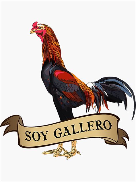 "Soy Gallero gamefowl rooster cockfighting" Sticker for Sale by ...