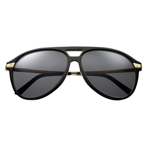 Cartier - Aviator - Combined Black Gold Champagne - Santos de Cartier - Sunglasses - Cartier ...