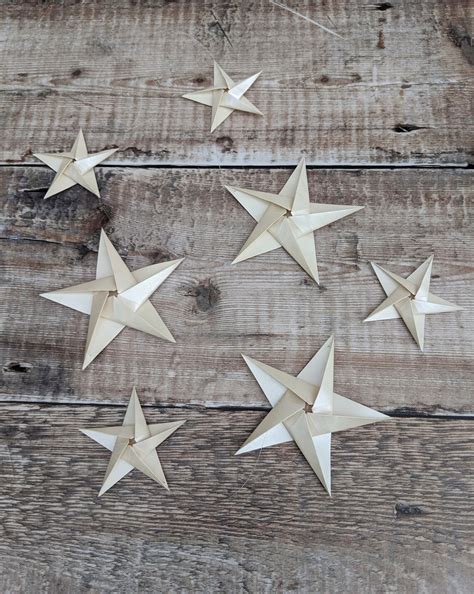 Origami star garland Christmas decoration hanging paper | Etsy