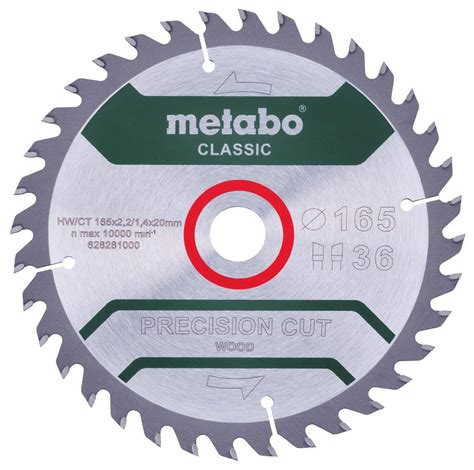 Metabo precision cut wood - classic 628060000 Circular saw blade 216 x 30 x 1.8 mm Number of ...