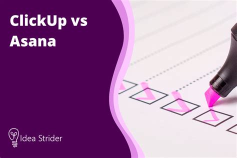 ClickUp vs Asana - Idea Strider