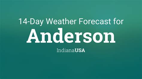 Anderson, Indiana, USA 14 day weather forecast