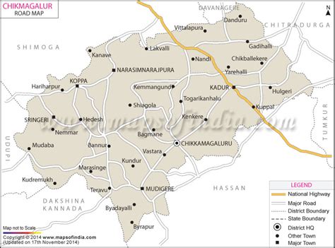 Chikkamagaluru (Chikmagalur) Road Map