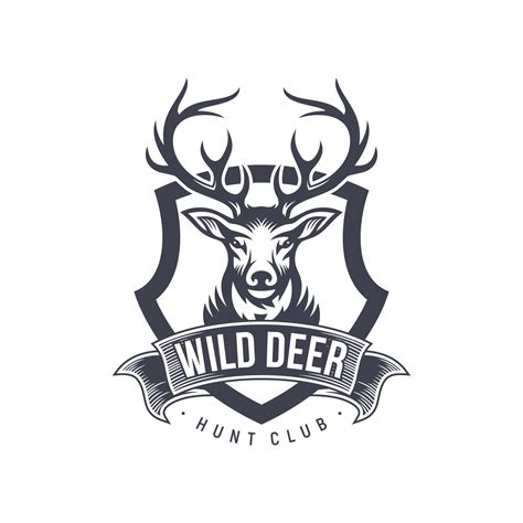 Vintage deer hunter logo design template 6626978 Vector Art at Vecteezy