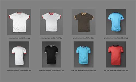 Photoshop Ringer T-Shirt Mockup Templates Pack