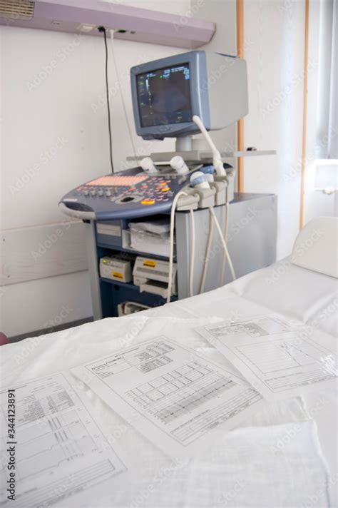 Ultrasound scanning machine with screen, monitor. Modern ultrasound equipment Stock Photo ...