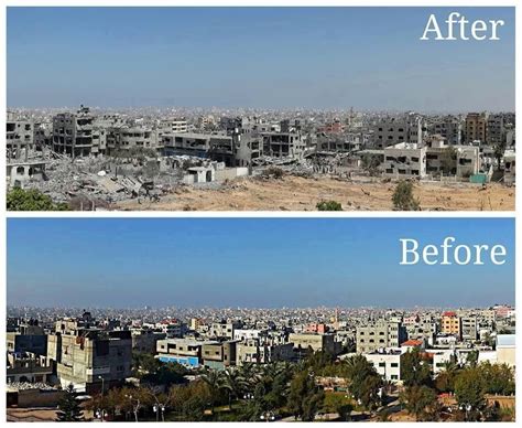 #Gaza before and after. | Gaza, Warsaw ghetto, Before after photo