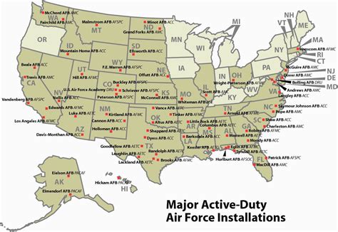 Texas Air force Bases Map | secretmuseum