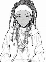 Premium AI Image  Cute girl Black And White lineart line Art coloring sketch template