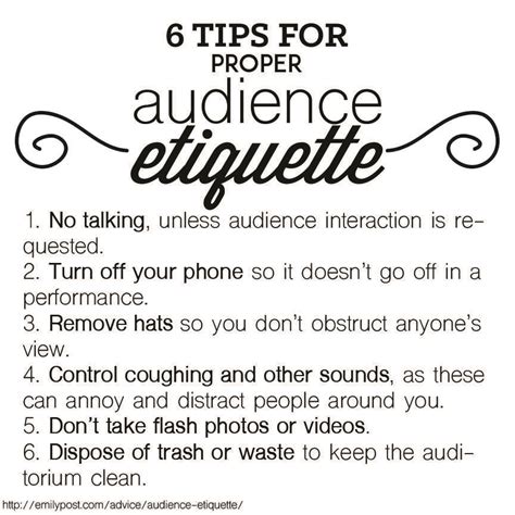 Audience Etiquette – Westwood Horizon