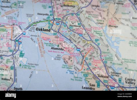 Map of Oakland, California Stock Photo - Alamy