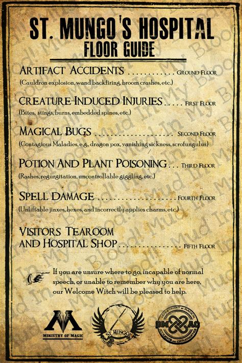 DewTHIS: Harry Potter- St. Mungo's Hospital Floor Guide