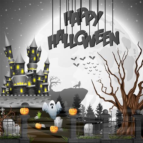 Cartoon halloween background 11062454 Vector Art at Vecteezy