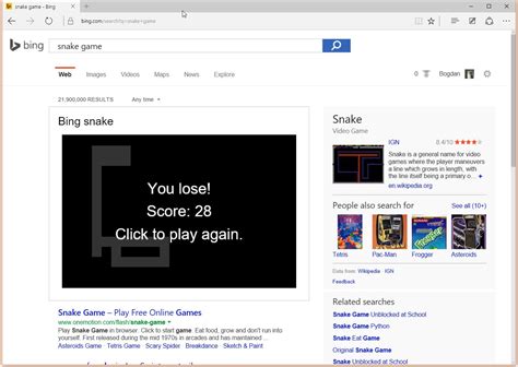 Microsoft Now Lets You Play the Classic Snake Game in Your Browser