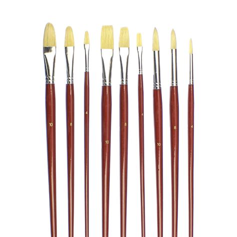 Oil Painting Brush Assortment - Pack of 9 | Paint Brushes & Effects | CleverPatch - Art & Craft ...