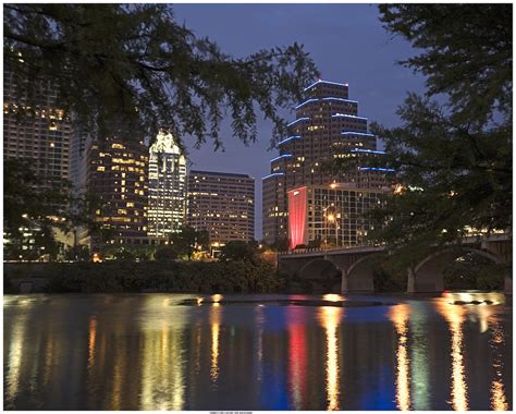 Austin City Skyline At Night Photograph by Alan Tonnesen