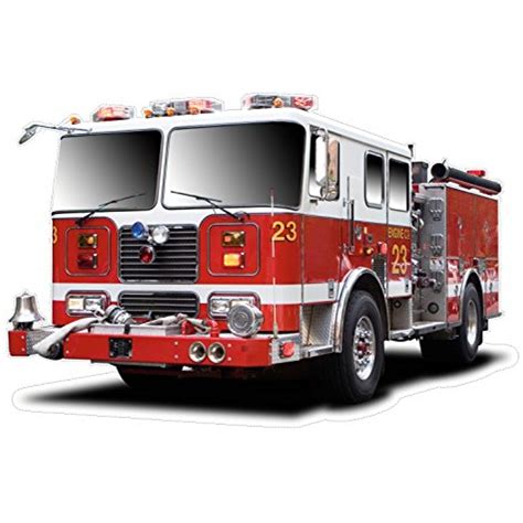 Large Fire Truck Wall Decal Sticker Firefighter Boys Bedroom Wall Decor Decoration Firetruck ...