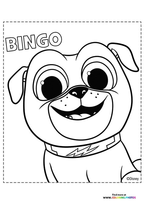 Bluey Bingo - Coloring Pages for kids