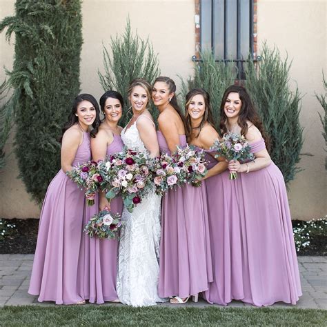 In love with how these bouquets looked next to the muave bridesmaid dresses! | Muave bridesmaid ...