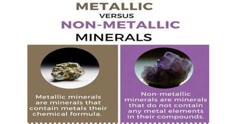 Difference between Metallic and Non-metallic Minerals - Assignment Point