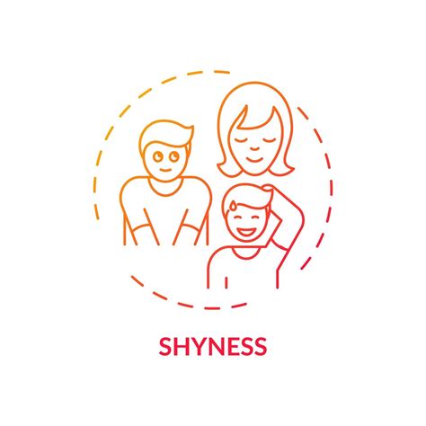 Shyness red gradient concept icon 2581239 Vector Art at Vecteezy