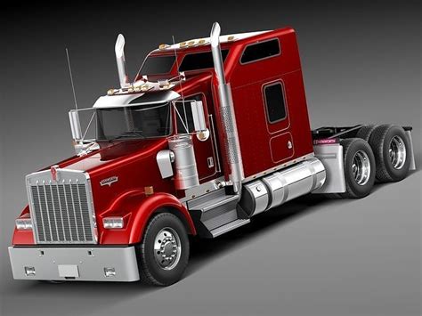 Kenworth W900 Sleeper Cab 2014 3D model | CGTrader