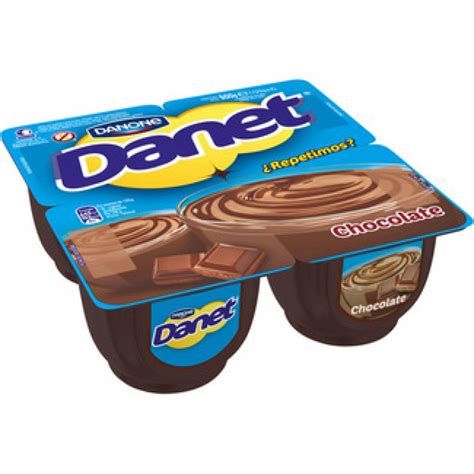 DANONE DANET natillas de chocolate pack 4