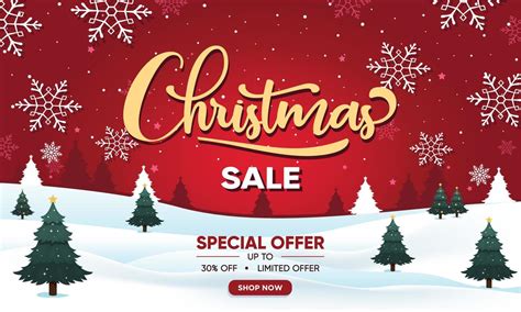 Merry christmas sale banner template design 3572417 Vector Art at Vecteezy