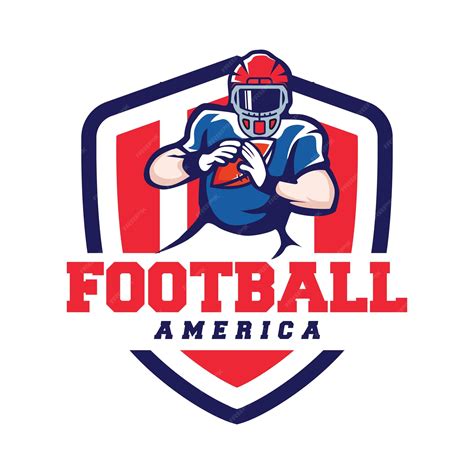 Premium Vector | Simple retro american football logo design template ...