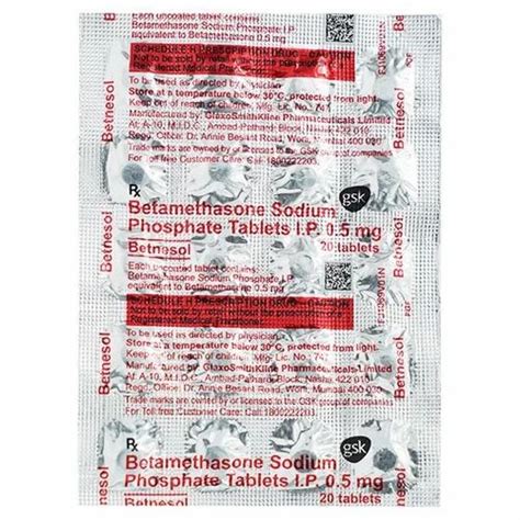 Betnesol Betamethasone Tablet at Rs 15/strip in Ambala | ID: 25867286497