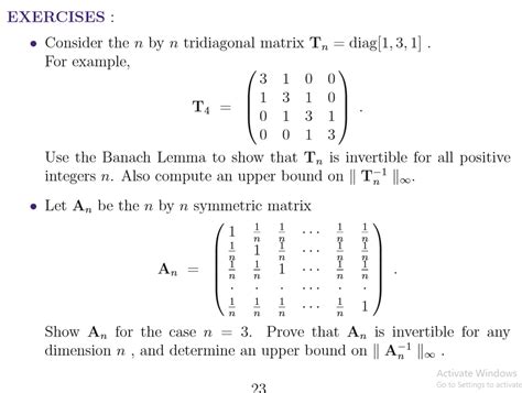 Solved EXERCISES . Consider the n by n tridiagonal matrix | Chegg.com