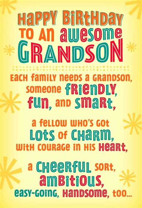 birthday card grandson quotes quotesgram - free printable birthday cards for grandson ...