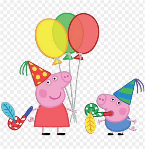 Peppa Pig Balloons PNG Vector Free Download