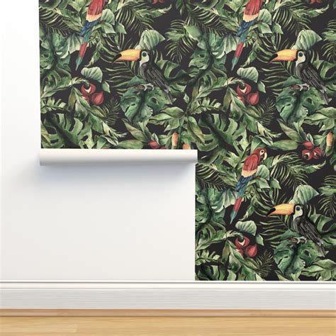 Joyful Jungle Friends Wallpaper | Spoonflower