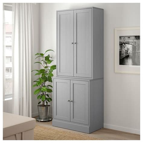 HAVSTA storage combination with doors, gray, 317/8x181/2x831/2" - IKEA | Ikea storage cabinets ...