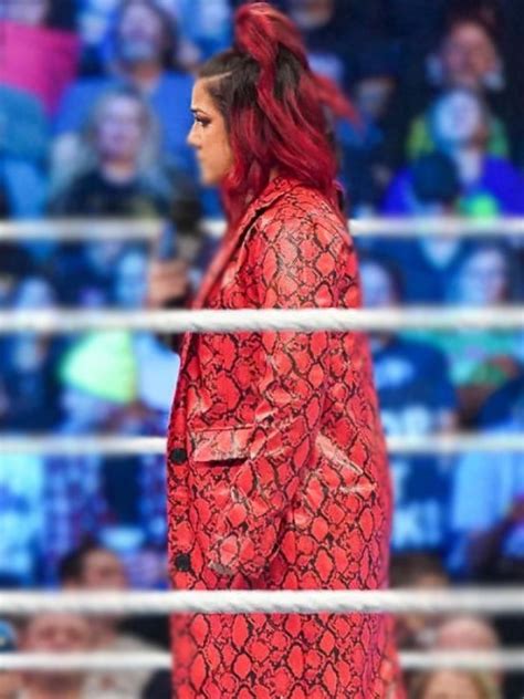 WWE Smackdown Bayley Red Leather Coat - Jacket Hub