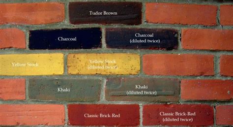 Brick Stain Color Chart