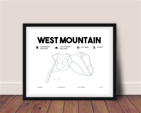 West Mountain New York Printable Ski Resort Map - Etsy