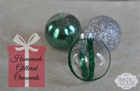 Easy Glitter Christmas Ornaments - My Suburban Kitchen